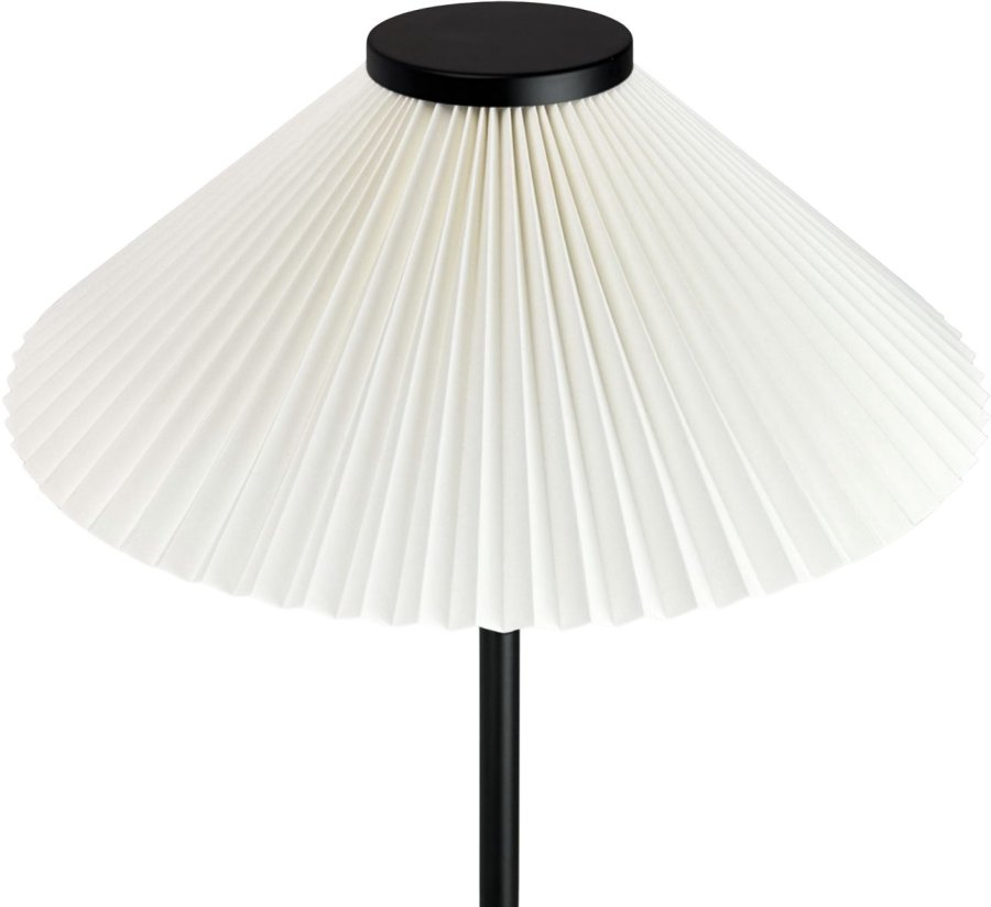 Dyberg Larsen Plissé Tischlampe H60 cm, Cremefarben