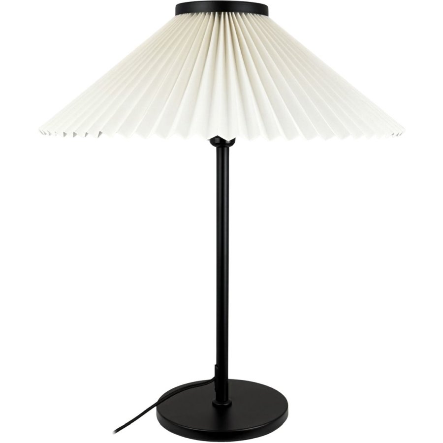 Dyberg Larsen Plissé Tischlampe H60 cm, Cremefarben