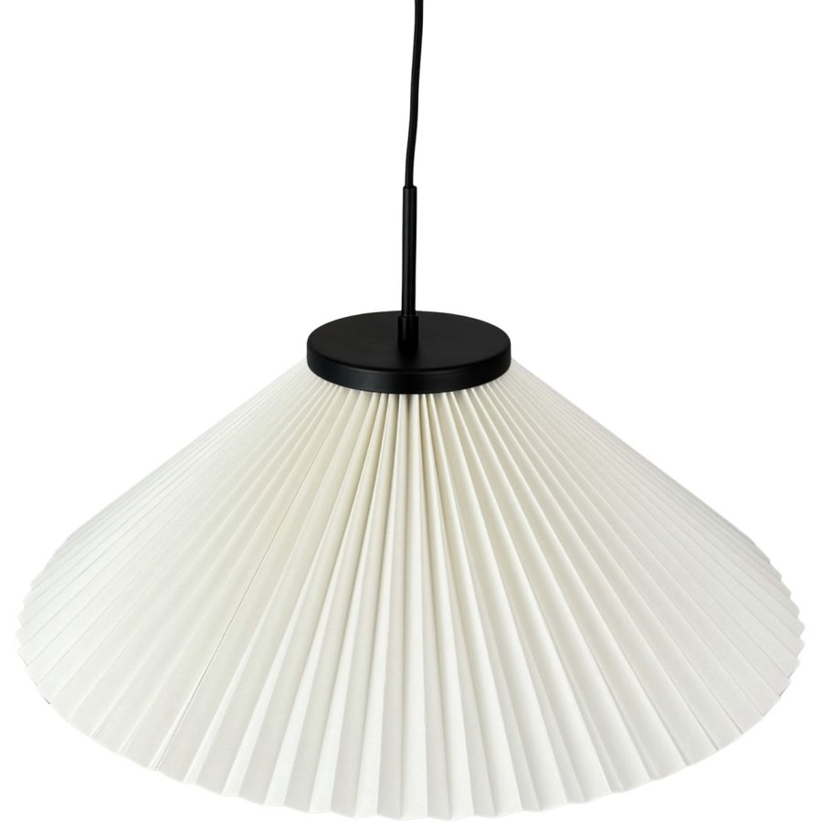 Dyberg Larsen Plissé Pendelleuchte Ø50 cm, Cremefarben
