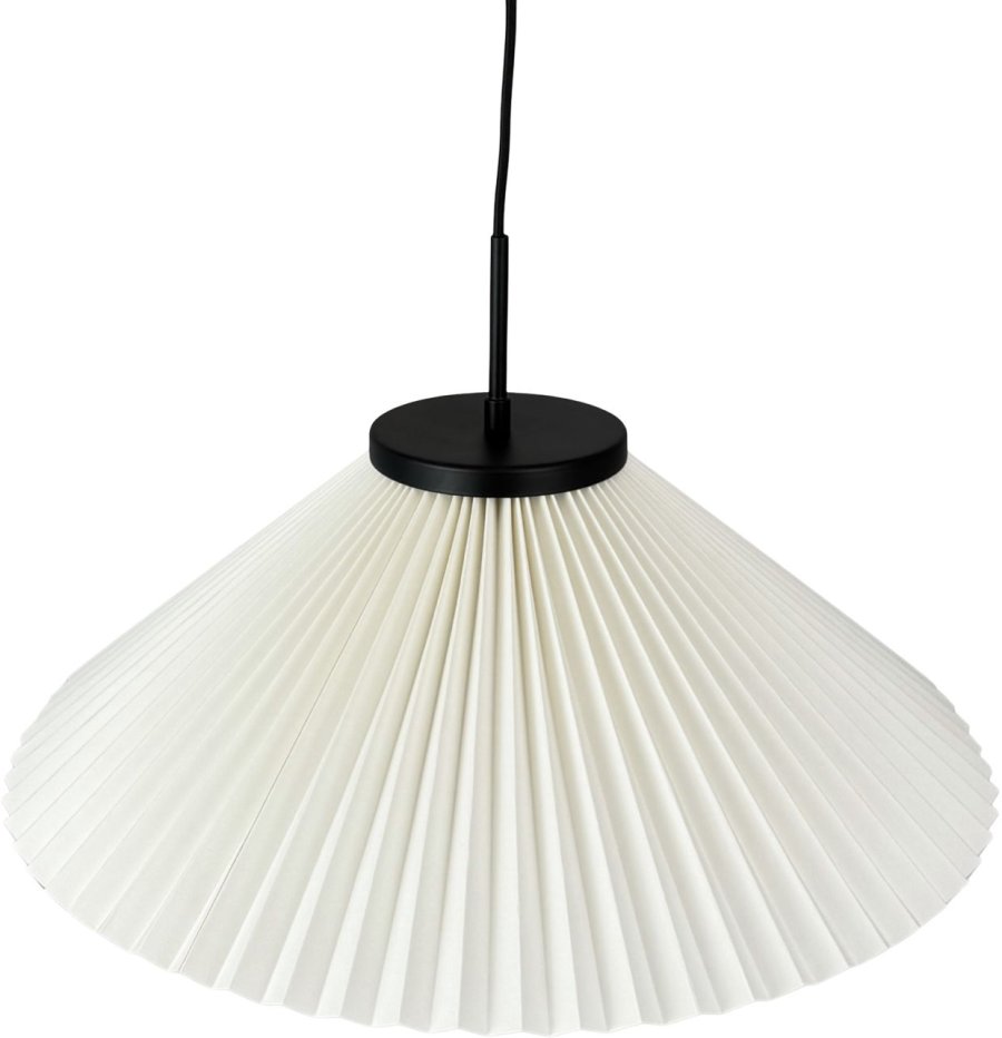Dyberg Larsen Plissé Pendelleuchte Ø50 cm, Cremefarben