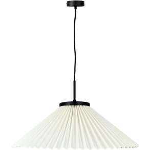 Dyberg Larsen Pliss&eacute; Pendel �50 cm, R�hvid