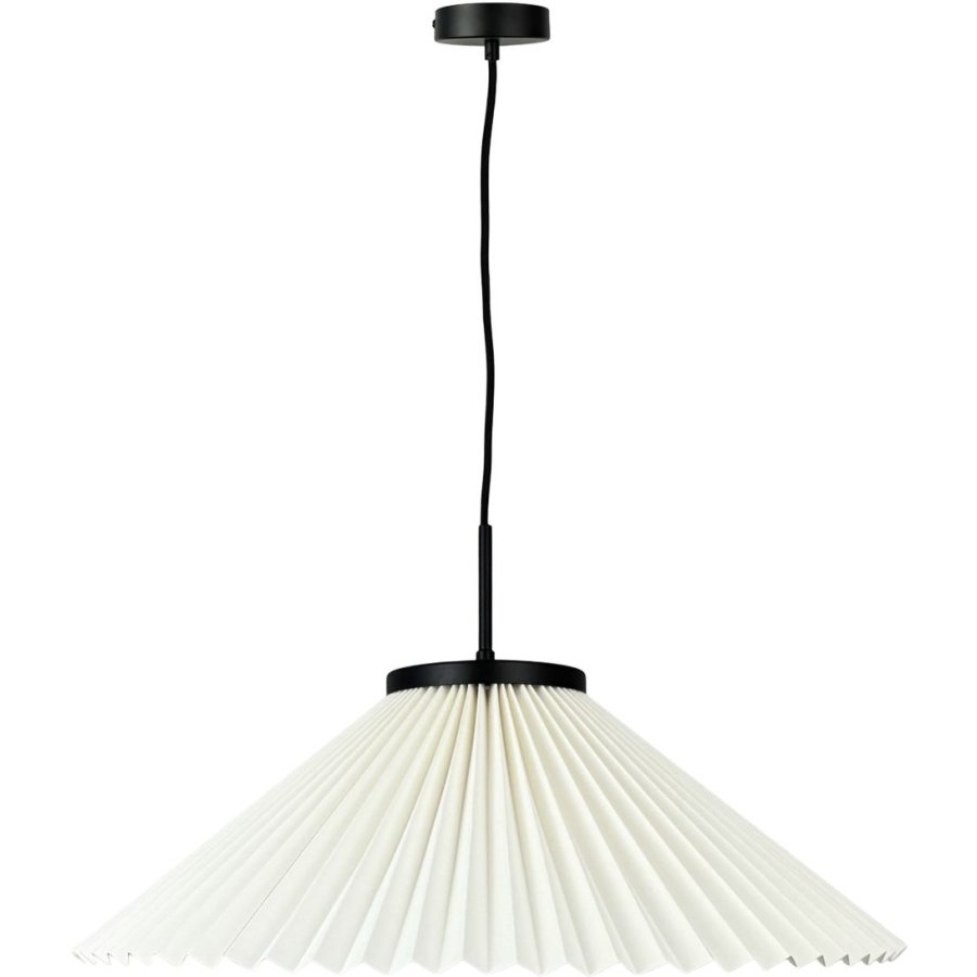 Dyberg Larsen Plissé Pendelleuchte Ø50 cm, Cremefarben