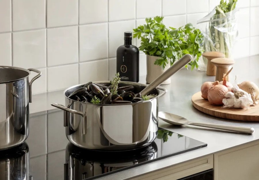 Eva Trio Gryde 24 cm/4,8 L, B�rstet St�l