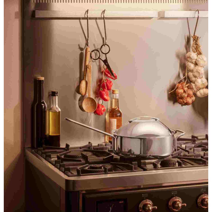 Eva Trio Kuppeldeckel 20 cm, Geb&uuml;rsteter Stahl
