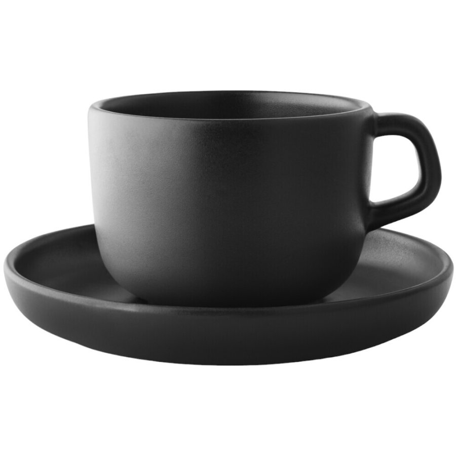 Eva Solo Nordic Kitchen Tasse mit Untertasse 20 cl, Schwarz