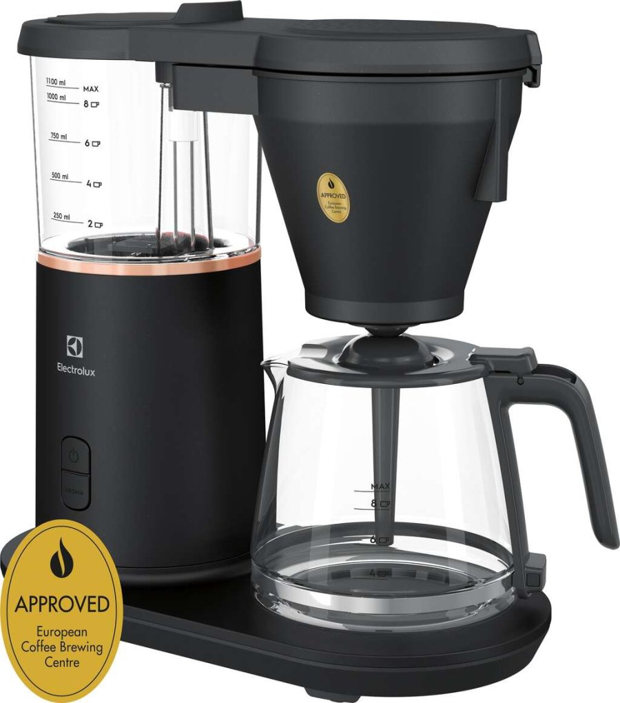 Electrolux Explore 7 Kaffeemaschine mit Aromafunktion 1,1 L, Granite Black