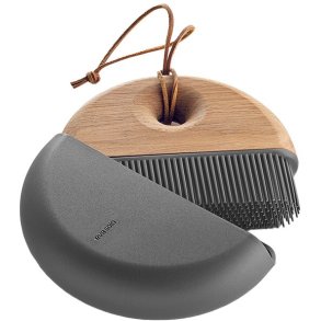 Eva Solo Sweep Besen und Kehrschaufel Set, Grau/Holz