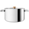 Eva Solo Nordic Kitchen Kochtopf 24 cm/6,0 L, Stahl/Eiche