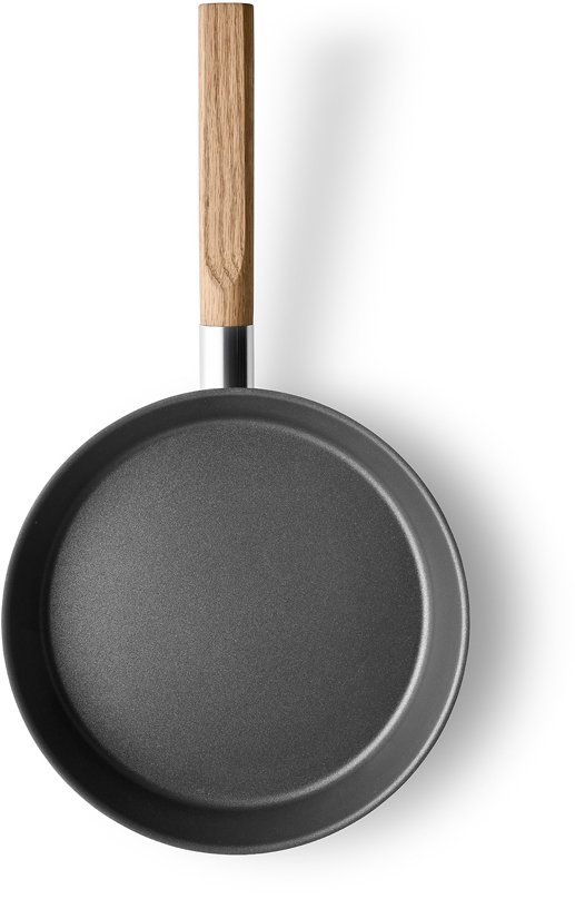 Eva Solo Nordic Kitchen Bratpfanne mit Anti-haft Beschichtung 24 cm, Stahl/Eiche