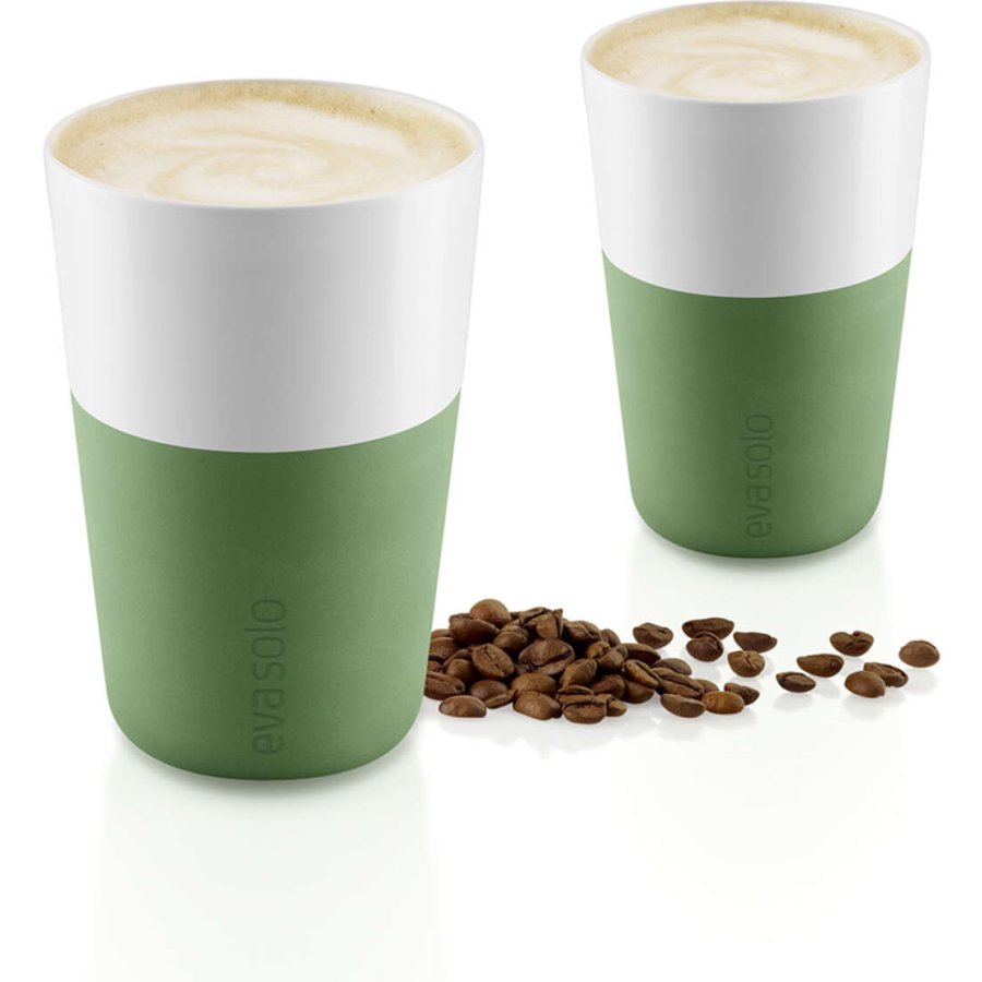 Eva Solo Caf&eacute; Latte-krus, 2 stk. 360 ml, Botanic green