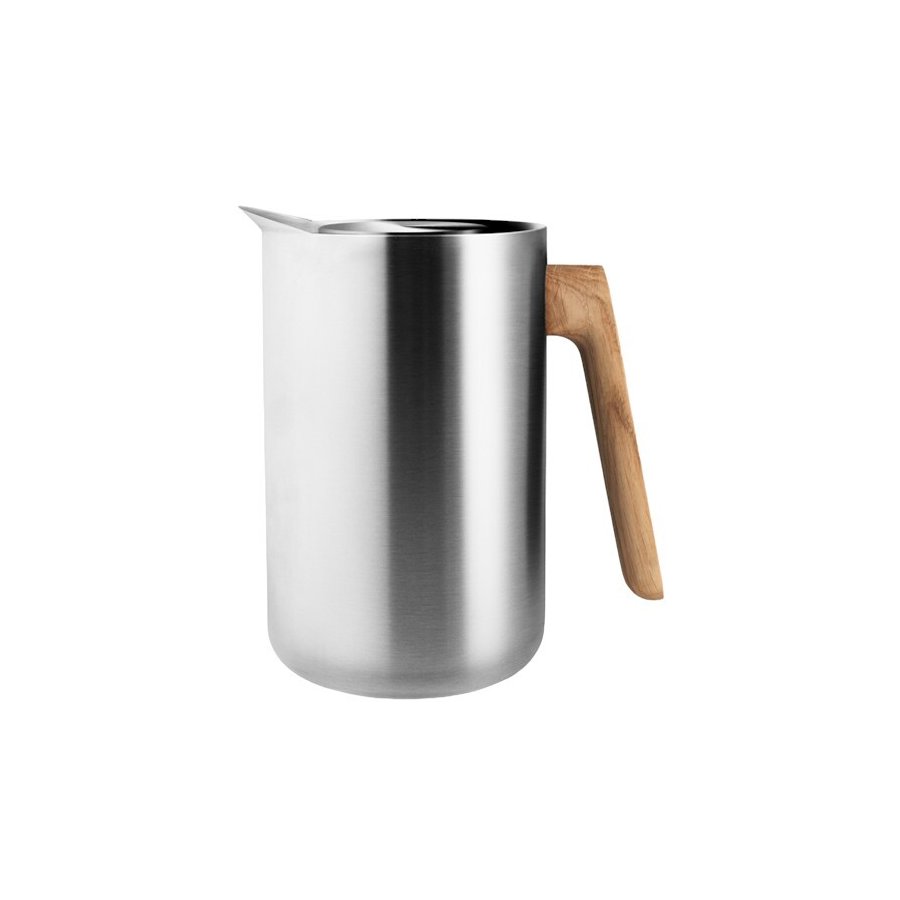 Eva Solo Nordic Kitchen Thermoskanne 1.0 L, Stahl/Eiche