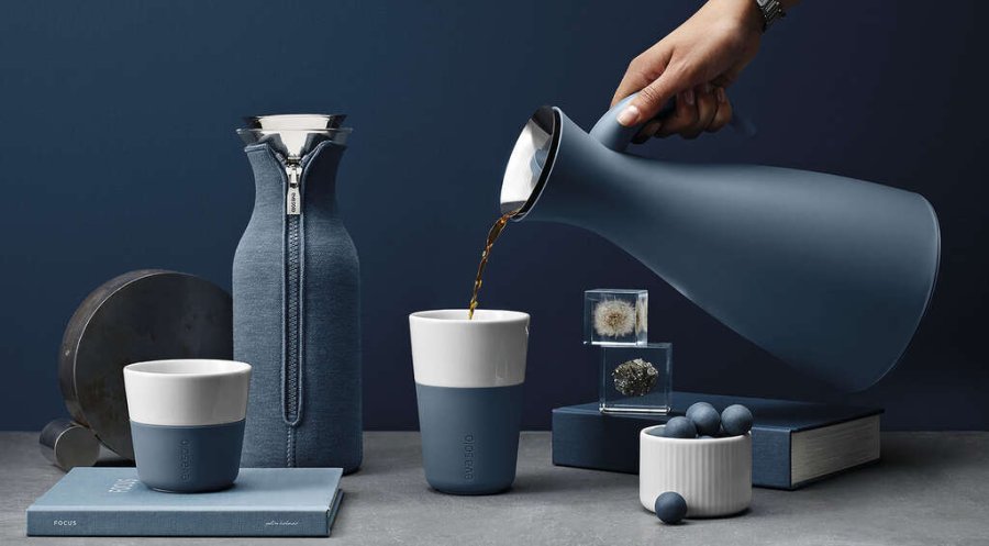Eva Solo Termokande med drypfri kant 1,0 l, Steel blue