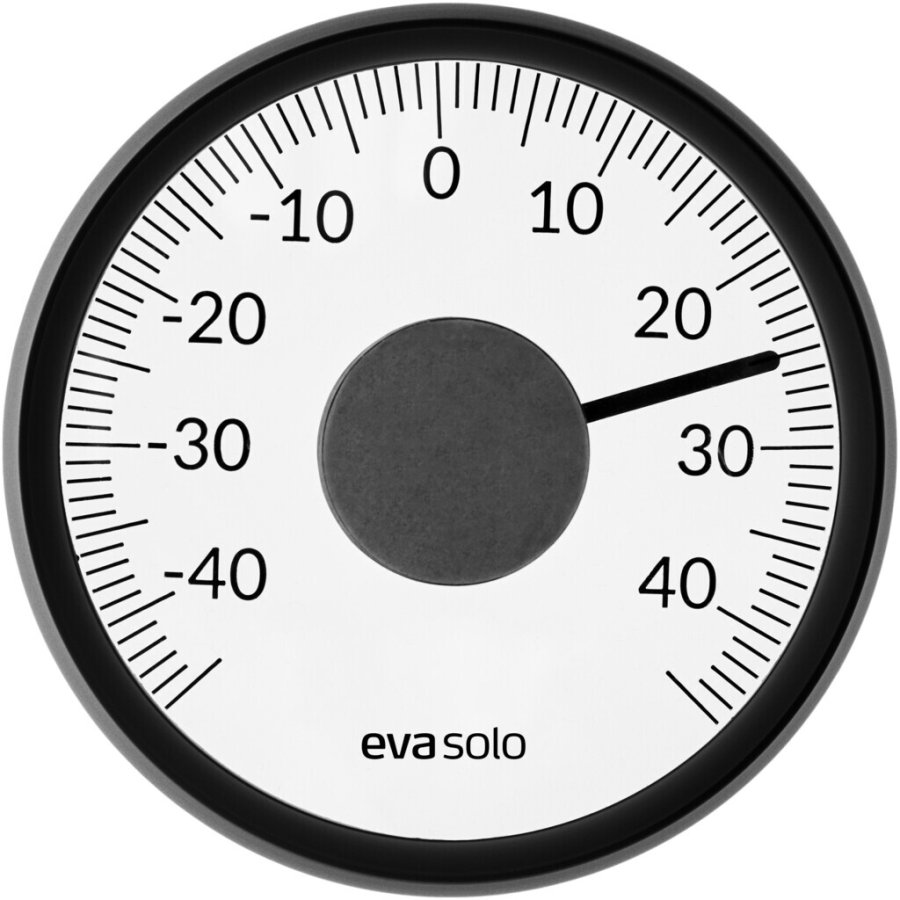 Eva Solo Auenthermometer fr Fenster 8,5 cm, Schwarz/Wei