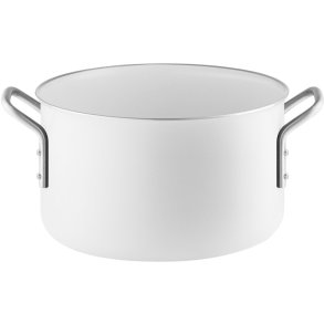 Eva Trio White Line Gryde m. Keramisk Slip-Let Belgning 20 cm/3,8 L, Hvid Recycled Stl