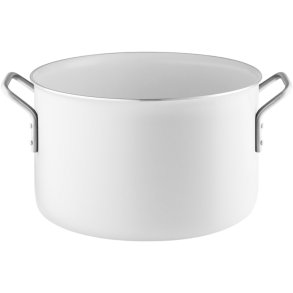 Eva Trio White Line Gryde m. Keramisk Slip-Let Belgning 24 cm/7 L, Hvid Recycled Stl