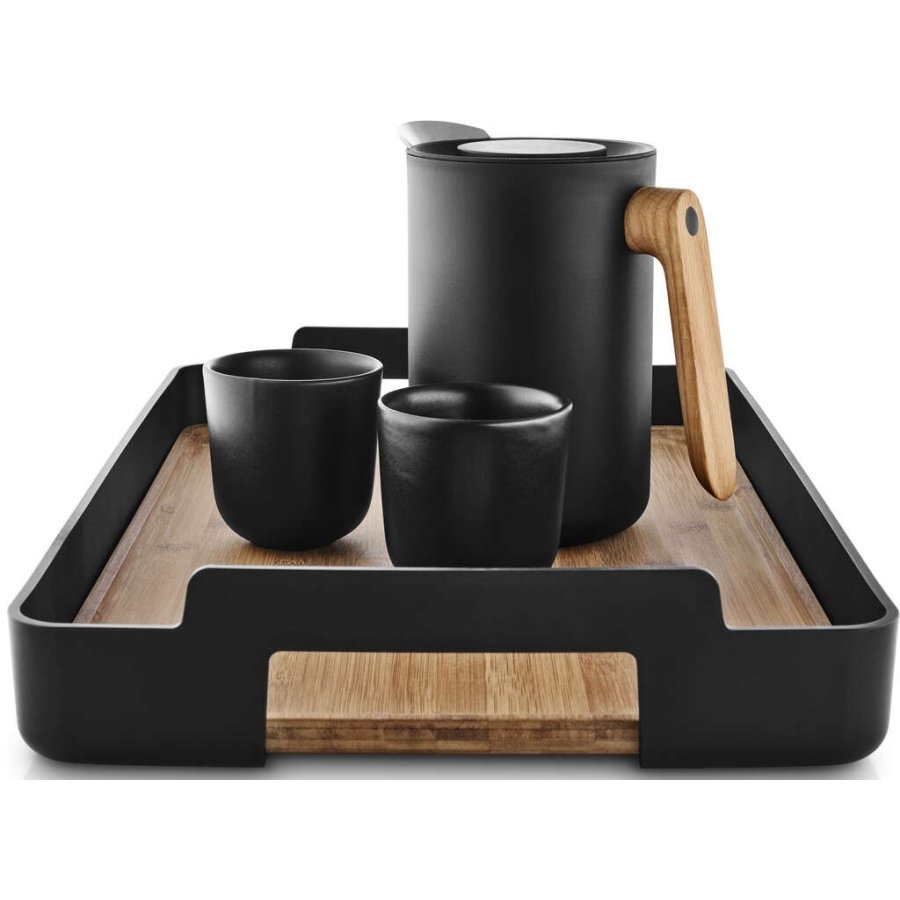 Eva Solo Nordic Kitchen Serviertablett 50 cm, Schwarz/Bambus