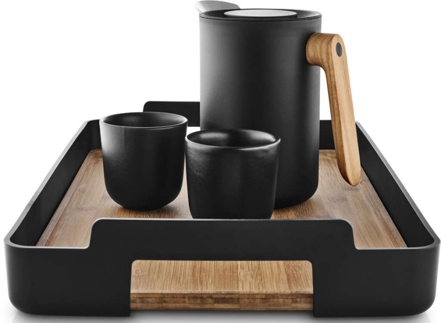 Eva Solo Nordic Kitchen Serviertablett 50 cm, Schwarz/Bambus