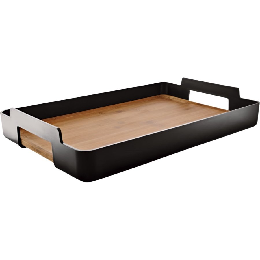 Eva Solo Nordic Kitchen Serviertablett 50 cm, Schwarz/Bambus