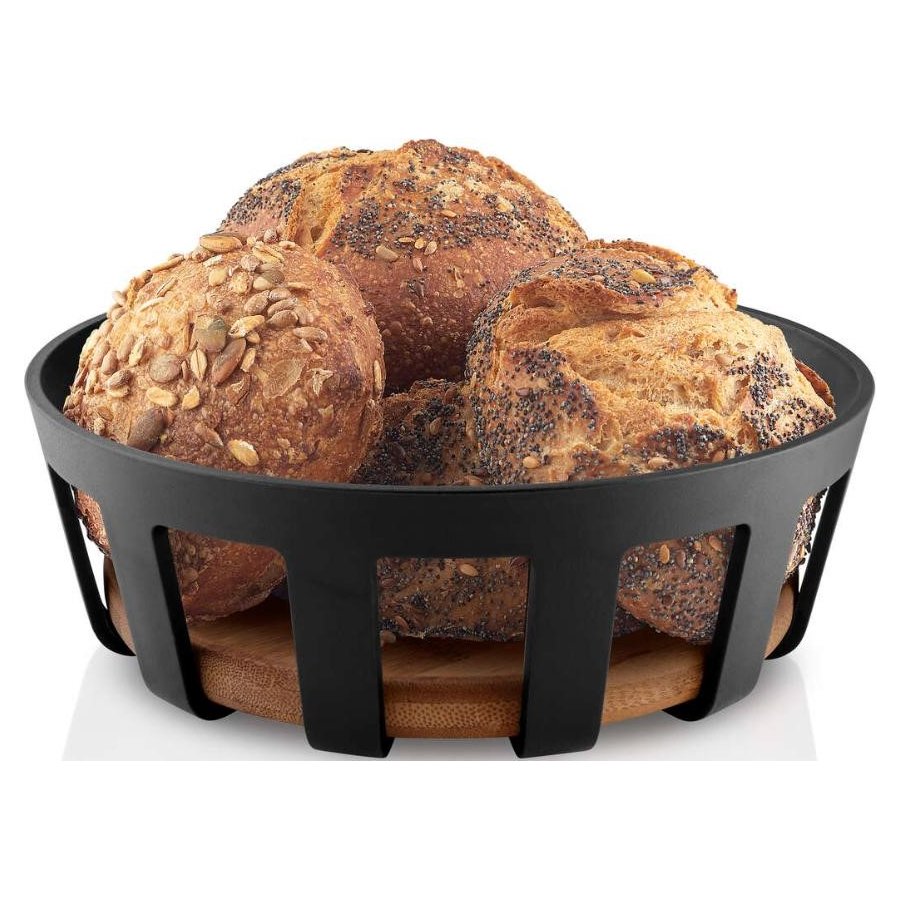 Eva Solo Nordic Kitchen Brotkorb 21,5 cm, Schwarz/Bambus