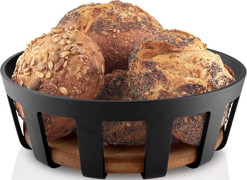 Eva Solo Nordic Kitchen Brotkorb 21,5 cm, Schwarz/Bambus