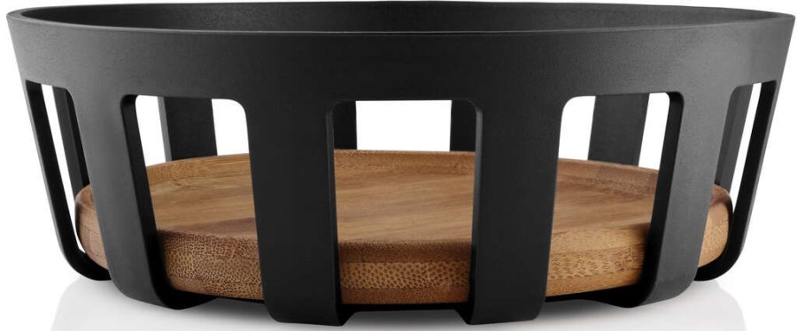 Eva Solo Nordic Kitchen Brotkorb 21,5 cm, Schwarz/Bambus