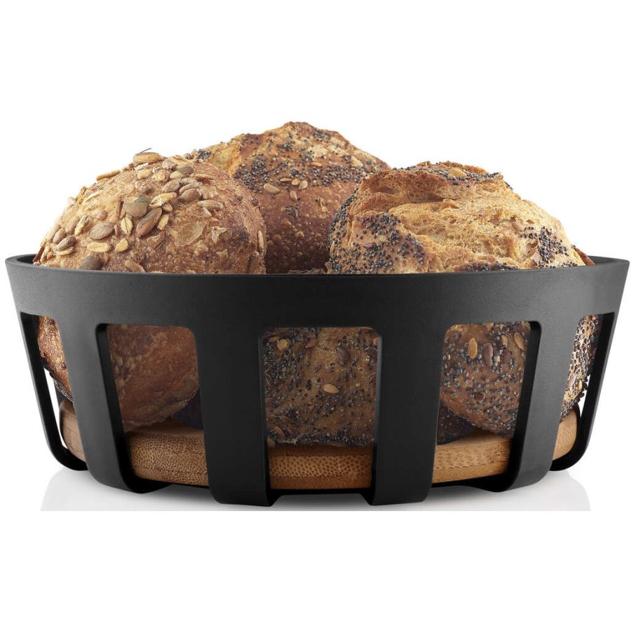 Eva Solo Nordic Kitchen Brotkorb 21,5 cm, Schwarz/Bambus