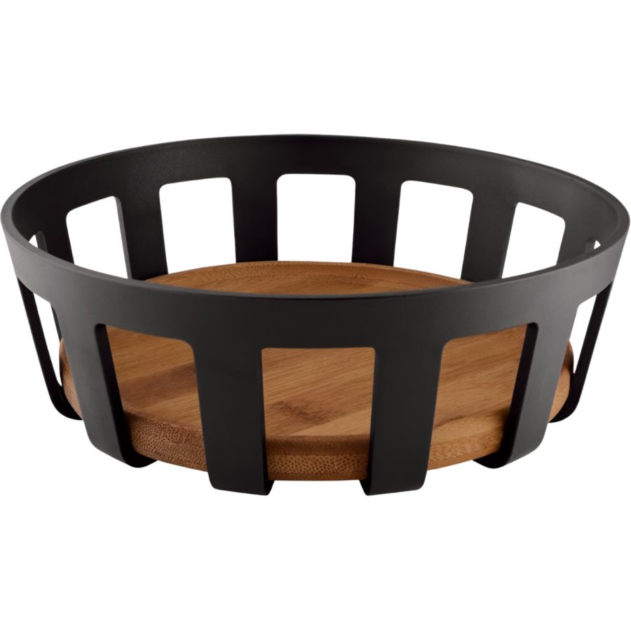 Eva Solo Nordic Kitchen Brotkorb 21,5 cm, Schwarz/Bambus