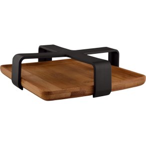 Eva Solo Nordic Kitchen Serviettenstnder 19x19 cm, Schwarz/Bambus