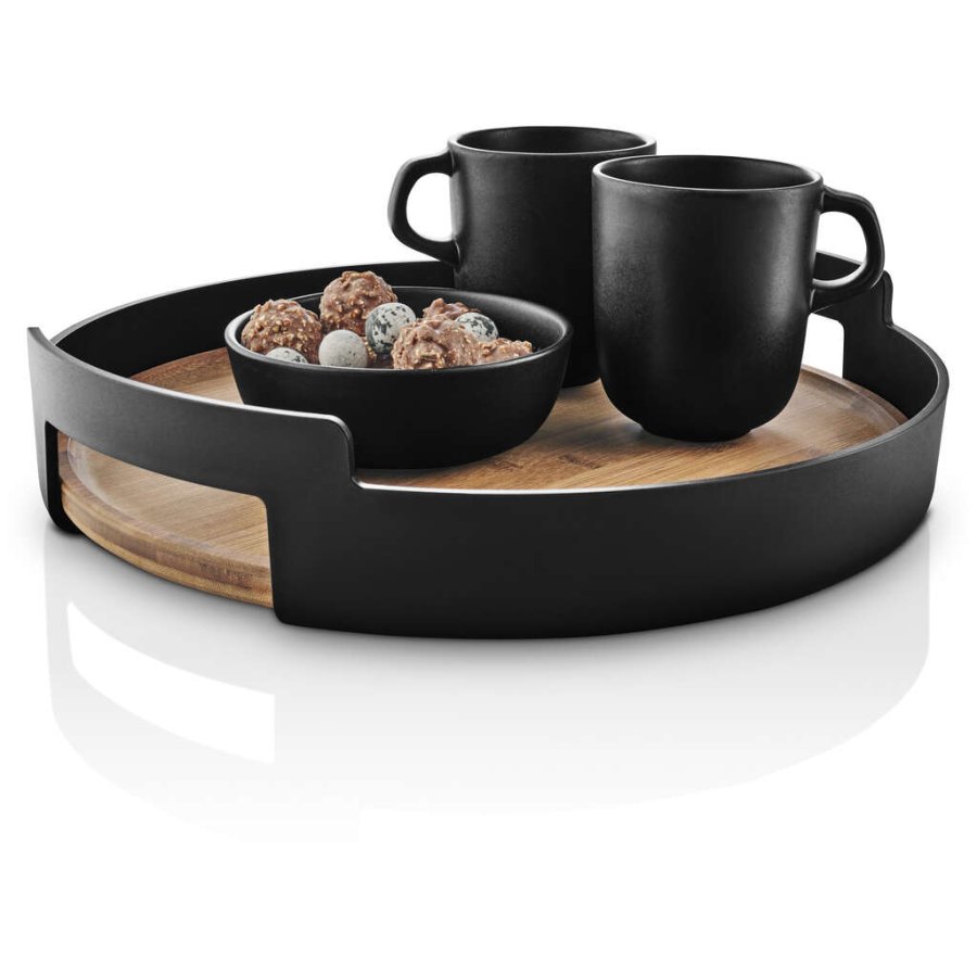 Eva Solo Nordic Kitchen Serviertablett 35 cm, Schwarz/Bambus