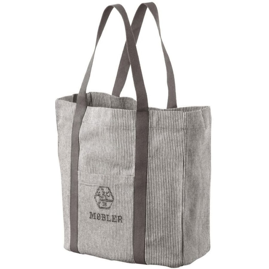 FDB Mbler R15 Colorline Stofftasche 44 × 41,5 cm, Weiß/Grau