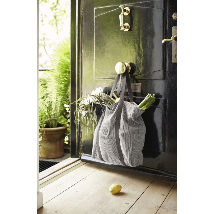 FDB Mbler R15 Colorline Stofftasche 44 × 41,5 cm, Weiß/Grau