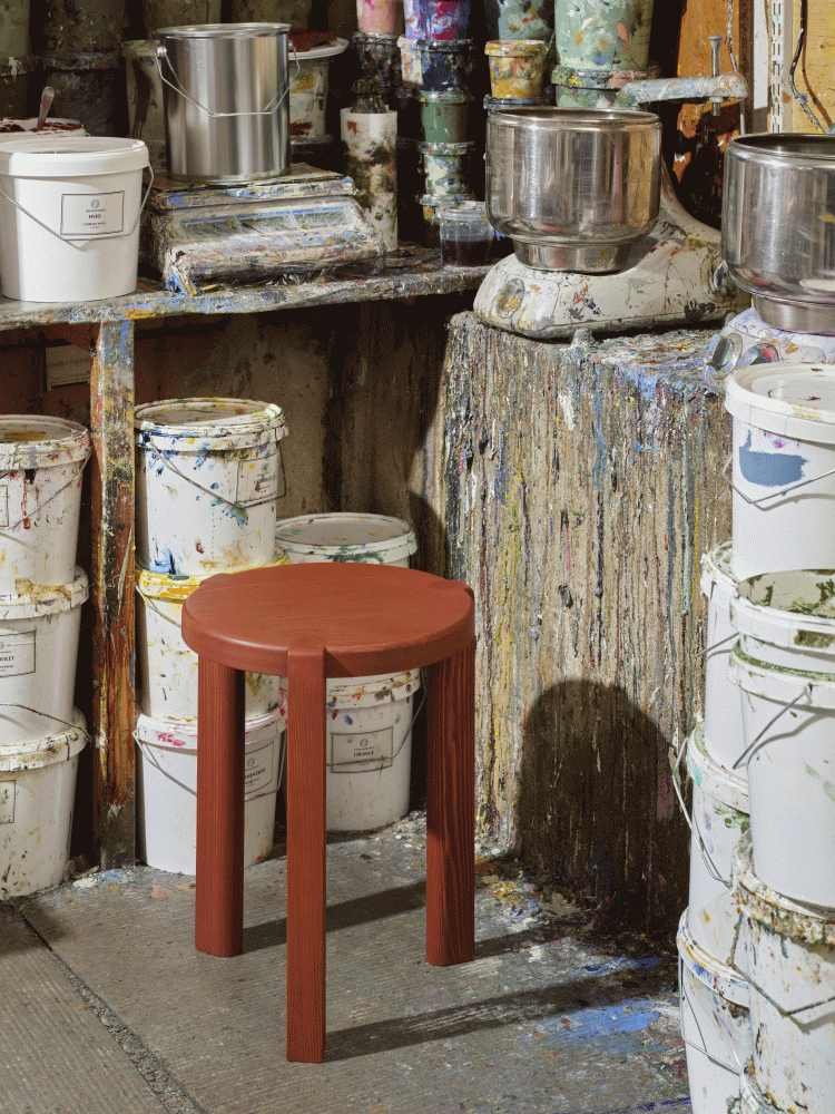 FDB Mbler D108 Njalsgade Beistelltisch H45 cm, Carmine Red