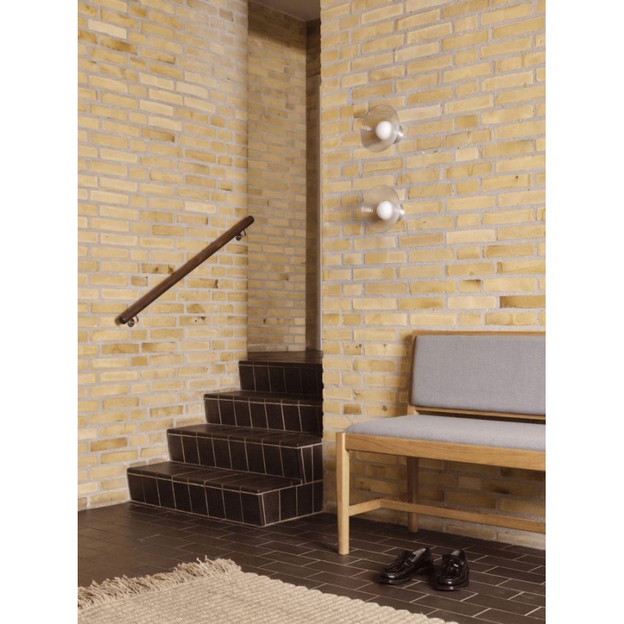 FDB Mbler U12 Sletterhage Wandleuchte ohne Kabel 20,8 cm, Opal/Aluminium