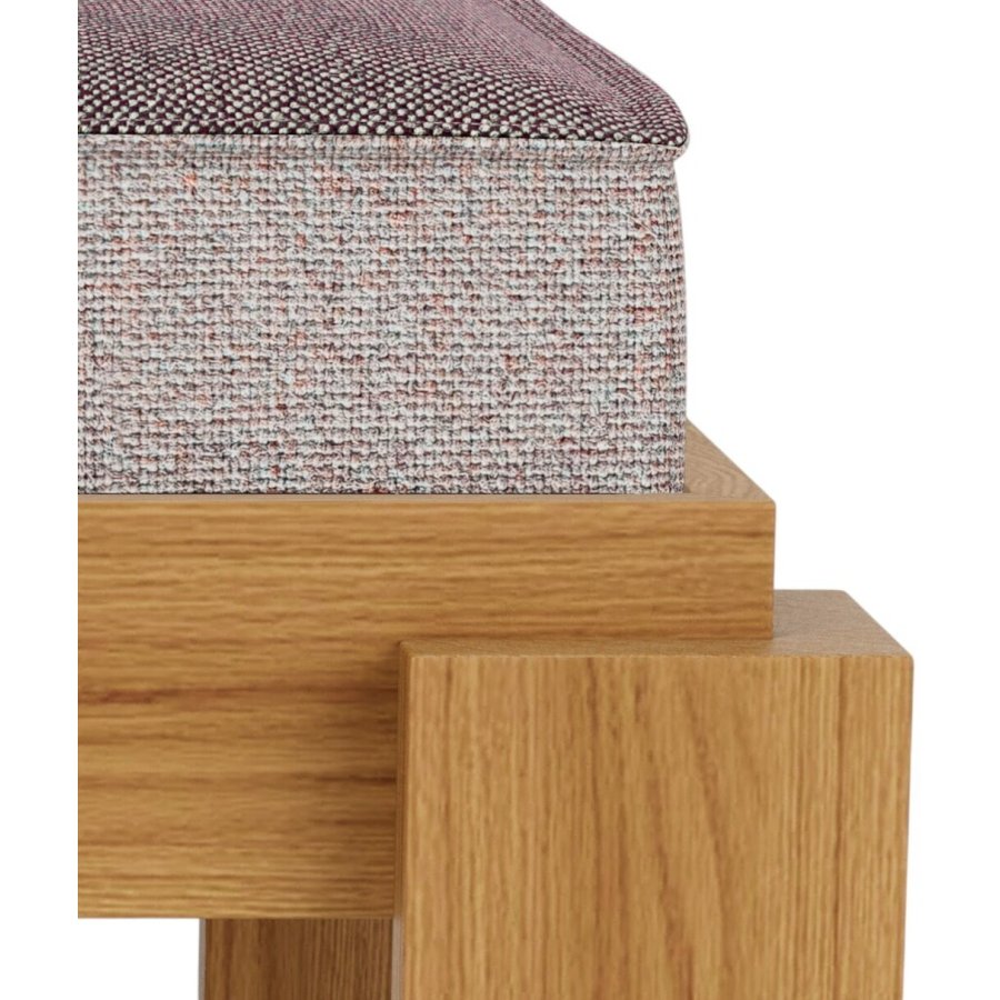 FDB M�bler F25 Kal� Skammel m. Hynde H50 cm, Eg