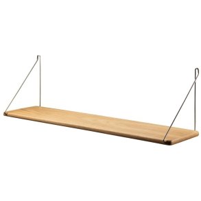 FDB M�bler B145 Hylde m. Beslag 22x90 cm, Eg/B�rstet St�l