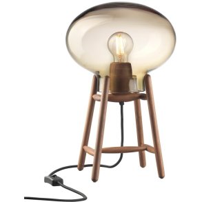 FDB Mbler U4 Hiti Tischlampe H39,5 cm, Walnuss/Bernstein