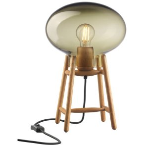 FDB Mbler U4 Hiti Tischlampe H39,5 cm, Eiche/rauchfarben