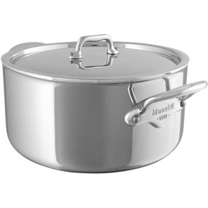 Mauviel 1830 Cook Style Gryde m. L�g 24 cm/5,9 L, St�l