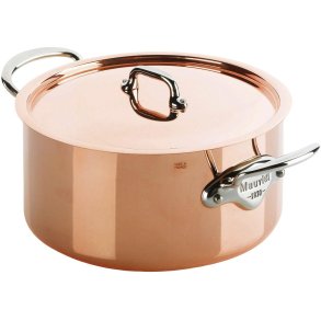 Mauviel 1830 M'150S Gryde m. L�g 24 cm/5,9 L, Kobber/St�l