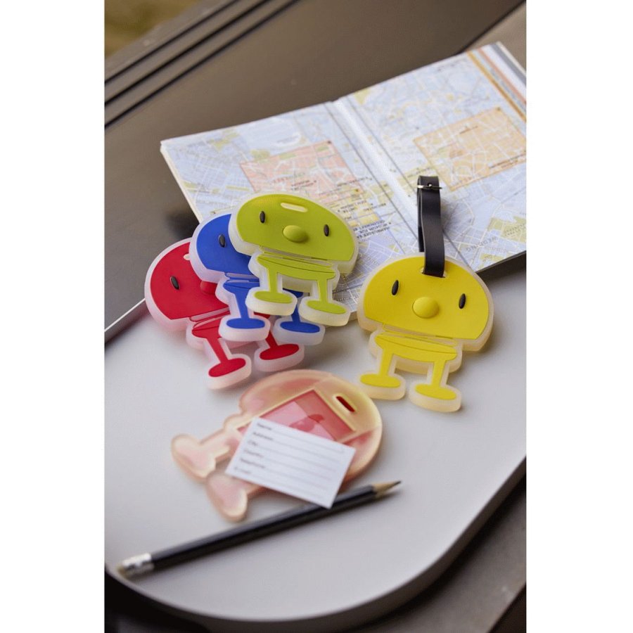 Hoptimist Kuffertm�rke 10,5 cm, R�d
