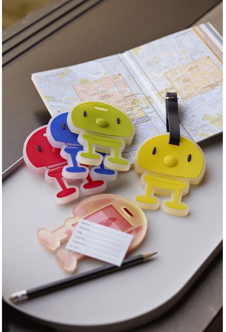 Hoptimist Kuffertm�rke 10,5 cm, R�d