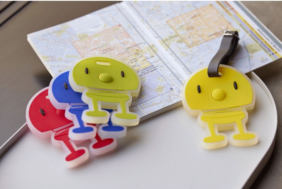 Hoptimist Kuffertm�rke 10,5 cm, Gul