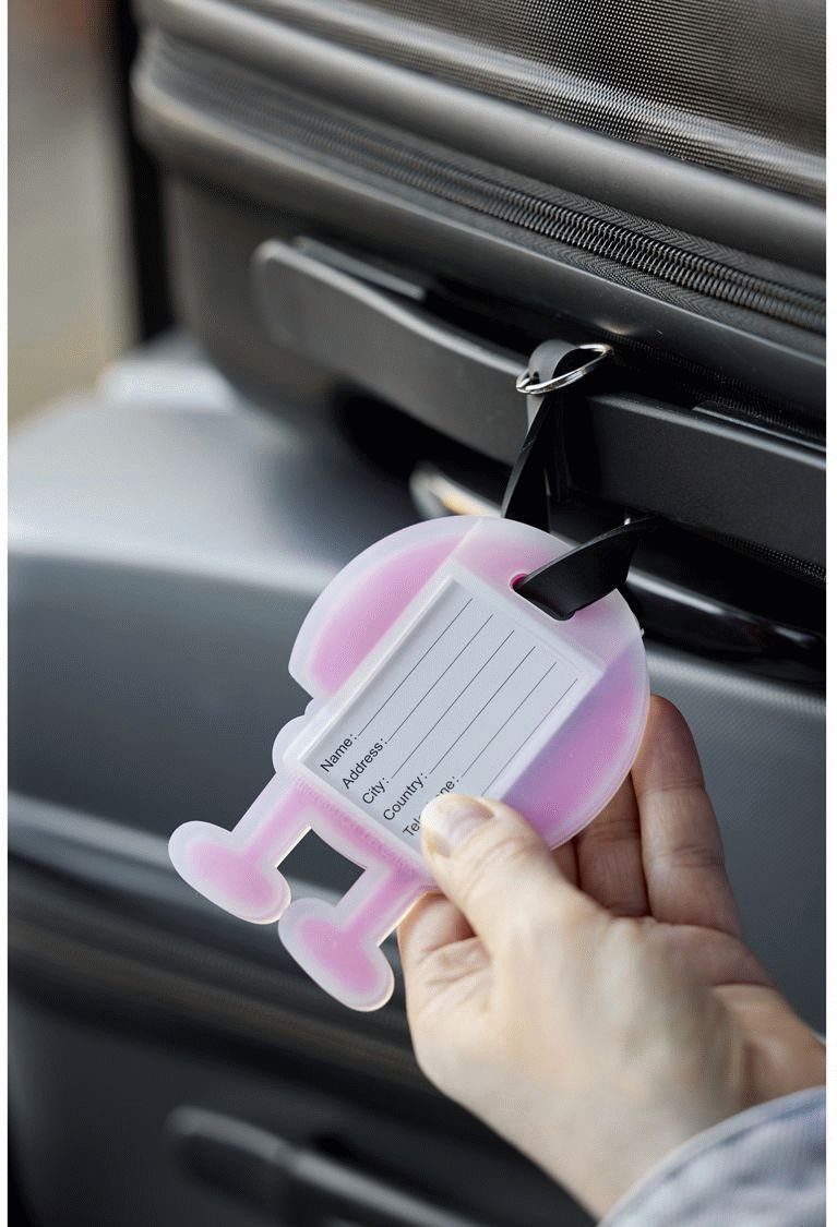 Hoptimist Kuffertm�rke 10,5 cm, Pink