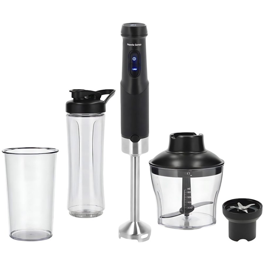 Nordic Sense Stabmixer-Set 5-teilig 1200W, Schwarz