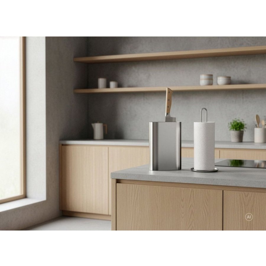 Zone Denmark Singles K�kkenrulleholder H32 cm, Rustfrit St�l