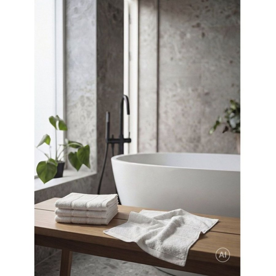 Zone Denmark Sauna Vaskeklud 30x30 cm, Hvid
