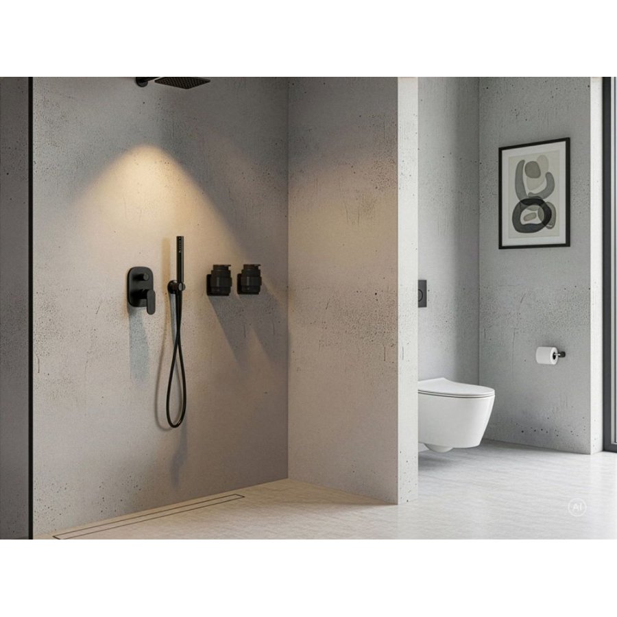 Zone Denmark Ume V�gholder til S�bedispenser og Tandb�rstekrus, Sort