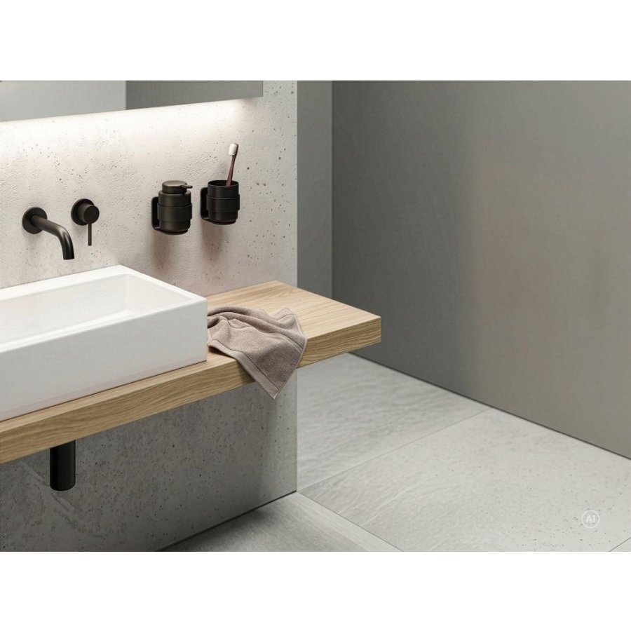 Zone Denmark Ume V�gholder til S�bedispenser og Tandb�rstekrus, Sort