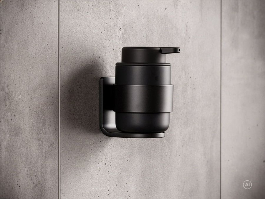 Zone Denmark Ume V�gholder til S�bedispenser og Tandb�rstekrus, Sort