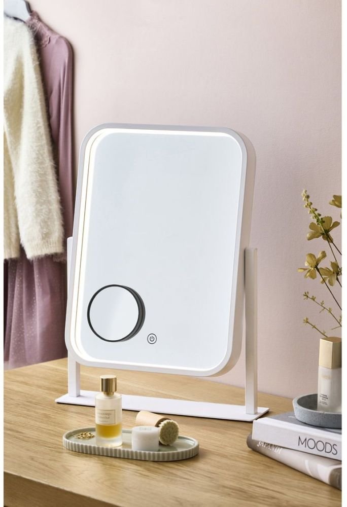Nordic Sense Makeupspejl m. Lys H47,5 cm, Hvid